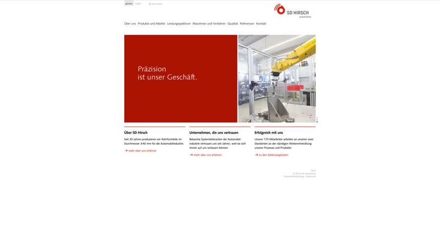 SD Hirsch alte Website